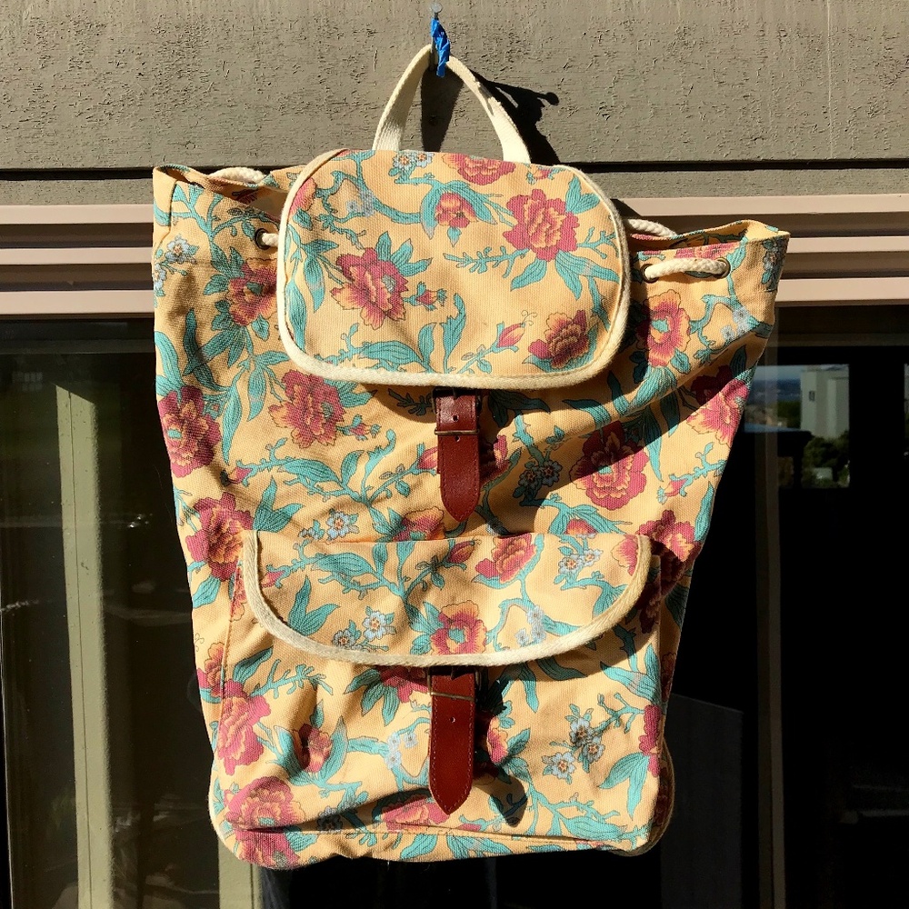 GAP floral canvas backpack